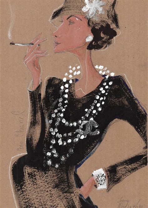 coco chanel 1970|coco chanel original sketches.